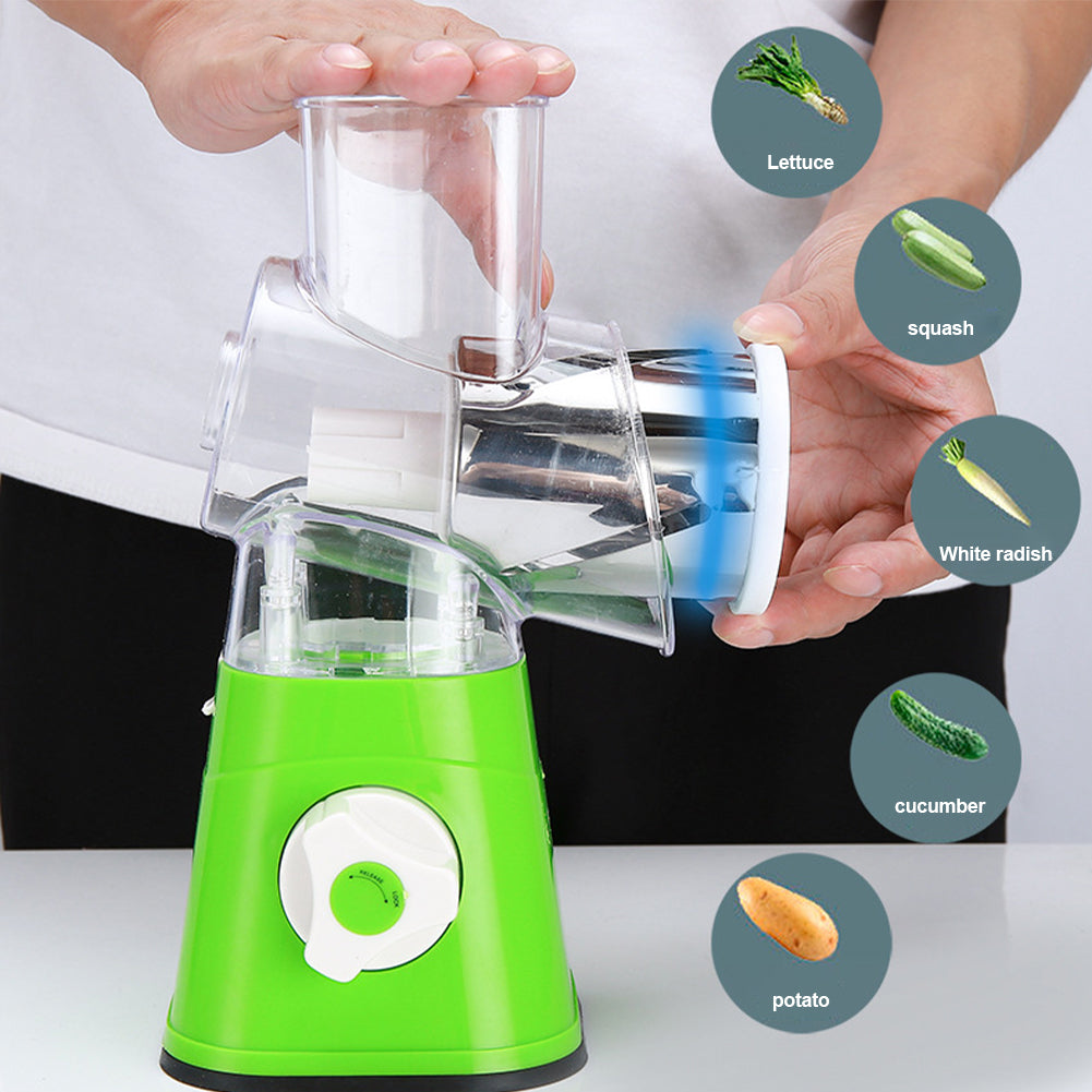 Manual Vegetable Cutter Slicer Multifunctional Round Slicer Table Top Food Processor Blender Cutter( Random Color )