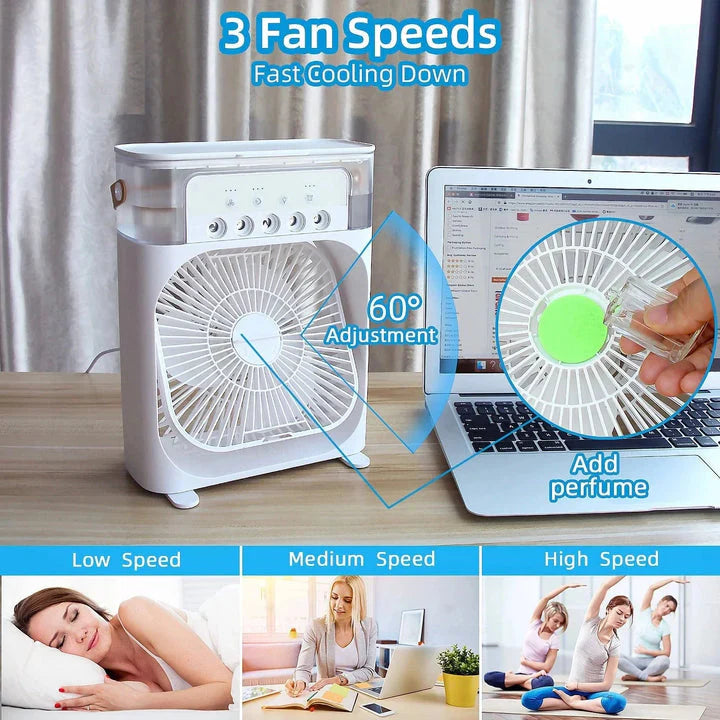 Portable Mist Fan Mini Air Cooler Usb Electric High Quality Mini Cooling Table Fan (random Color)